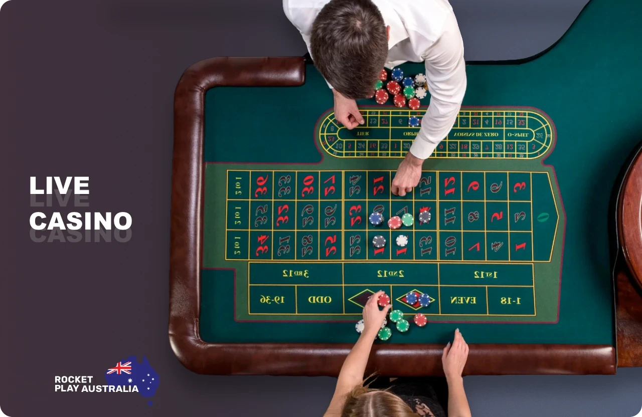 At the live casino RocketPlay you can play popular games with live croupiers