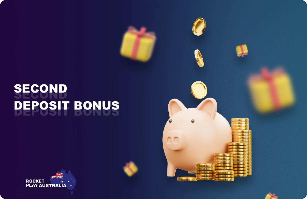 Aussie users can get an extra bonus for a second deposit at Rocketplay