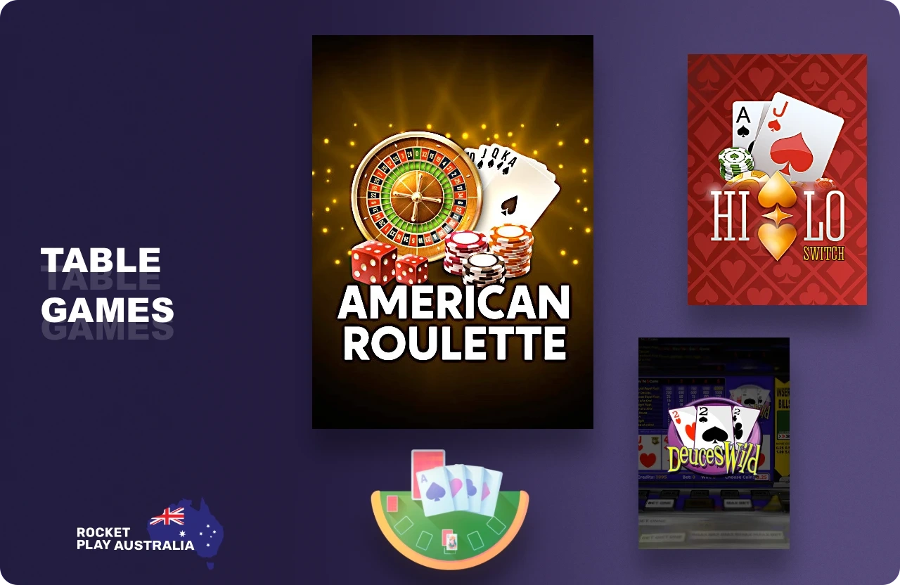 Play hundreds of table games at Rocketplay online casino